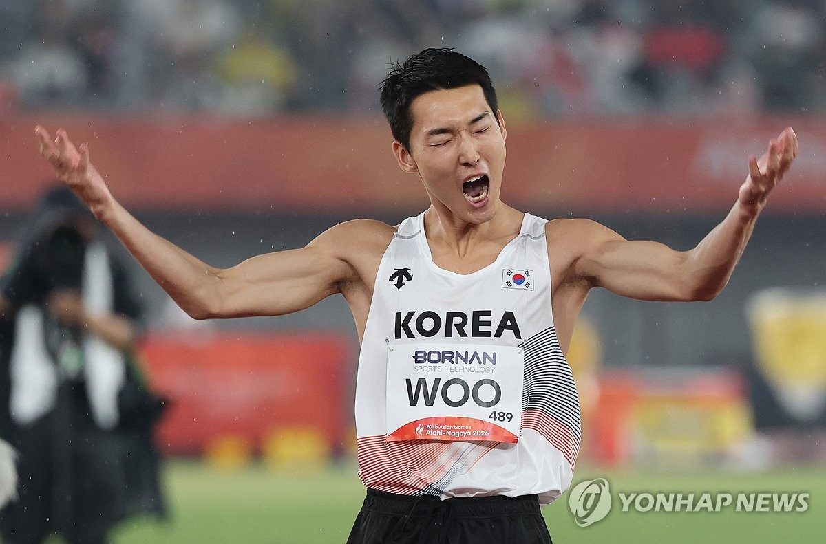 [아시안게임] 높이뛰기 우상혁, 2ｍ22로 3위…3회 연속 메달 획득(종합)
