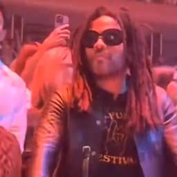 Video | Harry Styles begroet schoonvader Lenny Kravitz tijdens concert