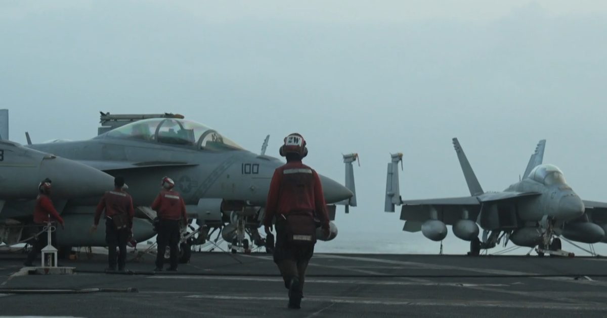 An exclusive look aboard the USS George Washington in its role in the Iran war