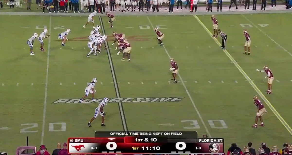ESPN made it extremely clear that the broadcast clock was not official FSU-SMU game clock