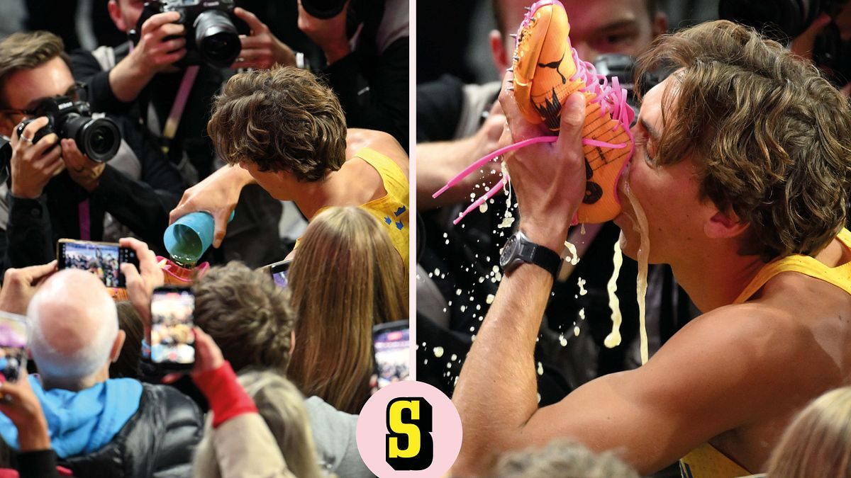 Mondo Duplantis speciella firande: ”En shoey”