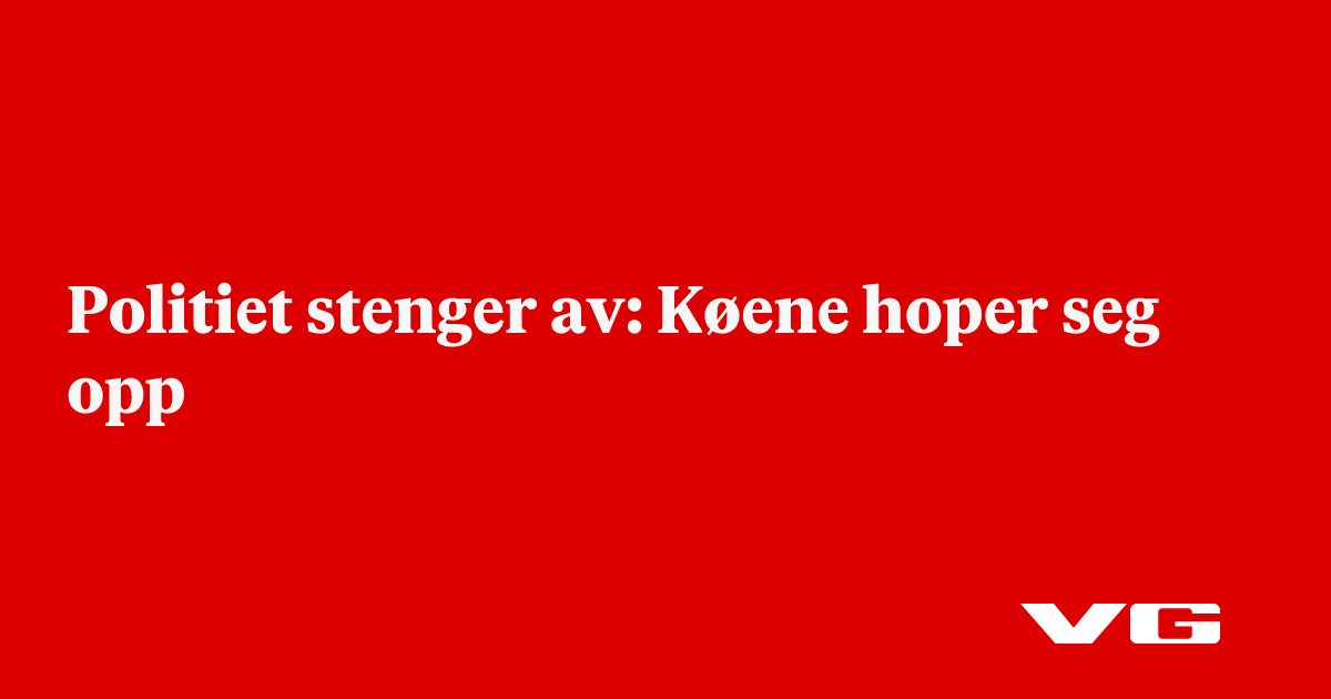 Politiet stenger av: Køene hoper seg opp