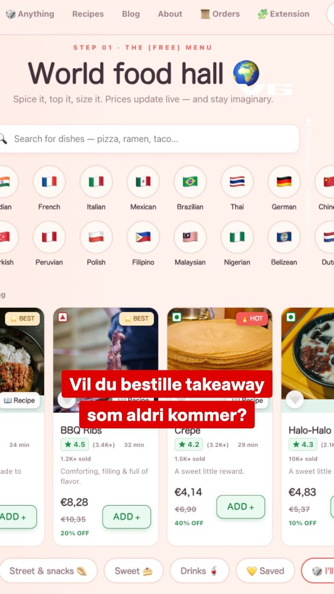 Vil du bestille takeaway som aldri kommer?