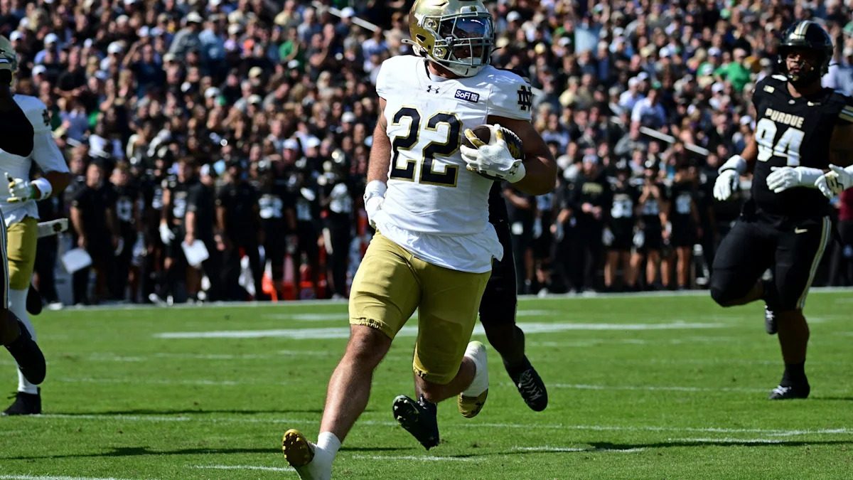 Where is Notre Dame in the AP Top 25 after blowing out Purdue?