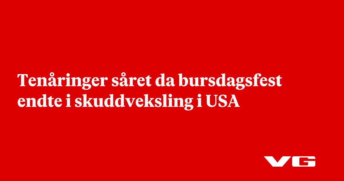 Tenåringer såret da bursdagsfest endte i skuddveksling i USA