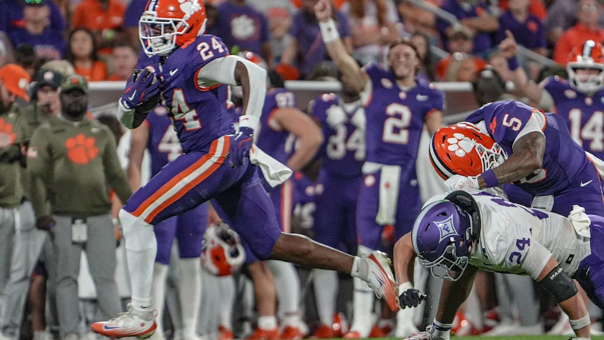 Dabo Swinney gives David Eziomume injury update after Clemson RB was carted off vs Cal