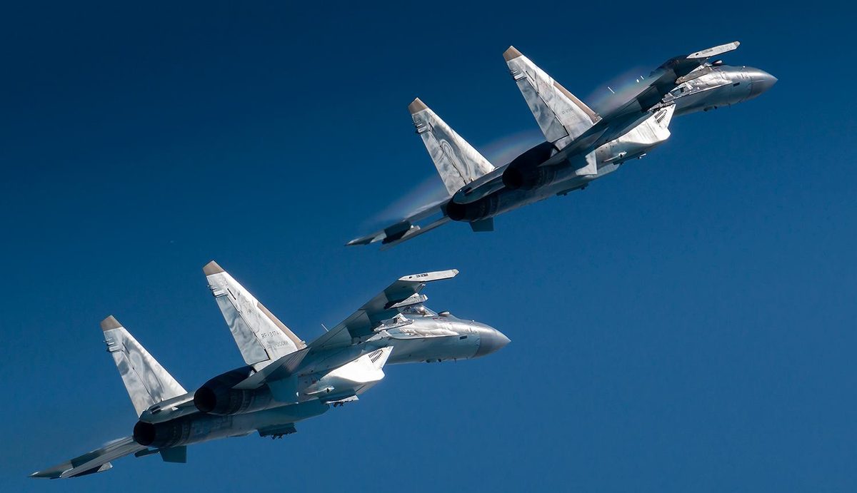Rosja. Katastrofa nad obwodem kurskim. Dwa myśliwce Su-35S zderzyły się w locie