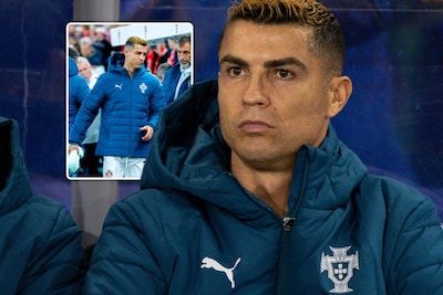 Hij dook meteen catacomben in: Cristiano Ronaldo zit voor het eerst in 18 jaar volledige match op de bank in interland…