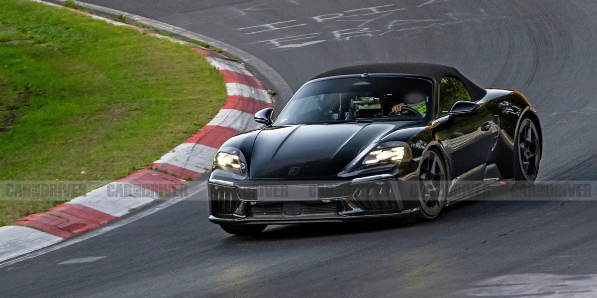 2027 Porsche 718 EV Spied Testing with Nearly No Camouflage