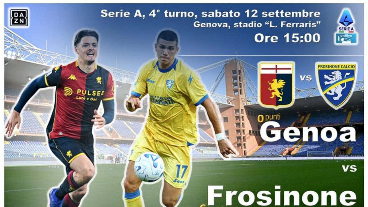 Serie A: Genoa-Frosinone in campo alle 15 DIRETTA