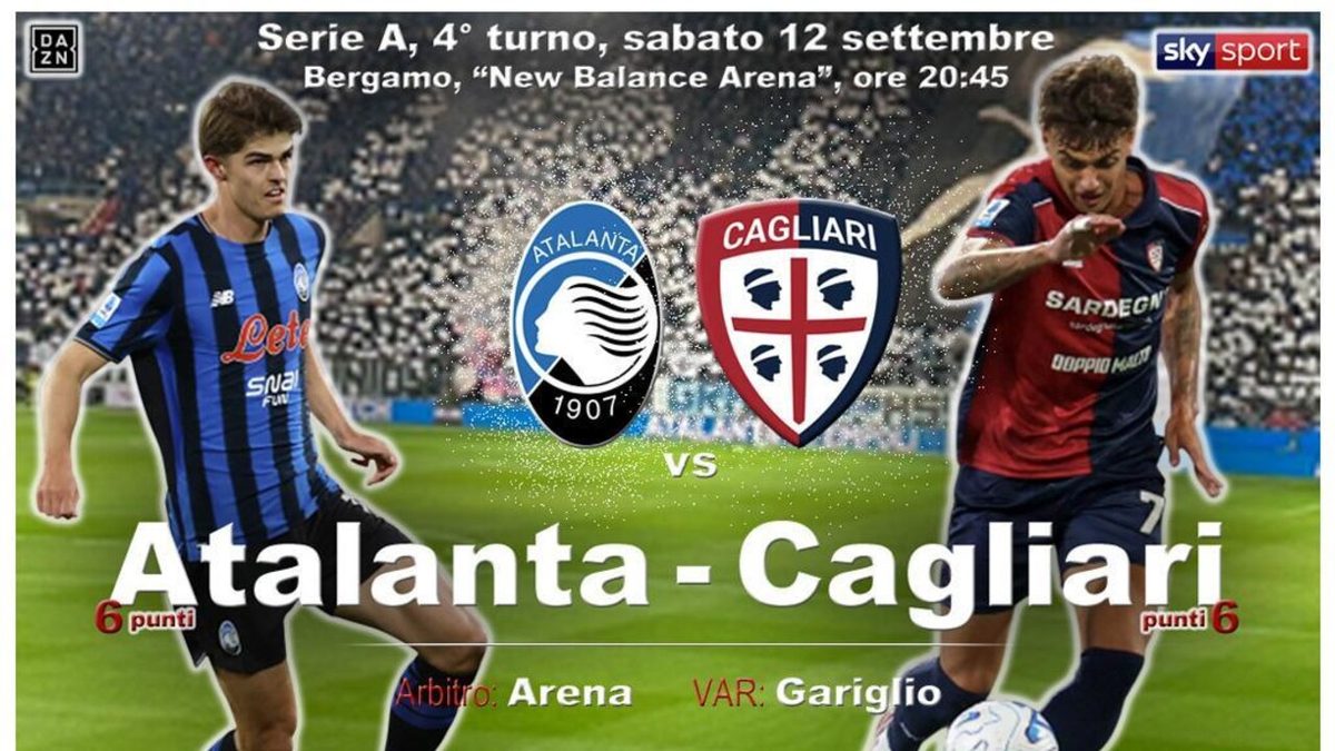Serie A: Atalanta-Cagliari in campo alle 20.45 DIRETTA
