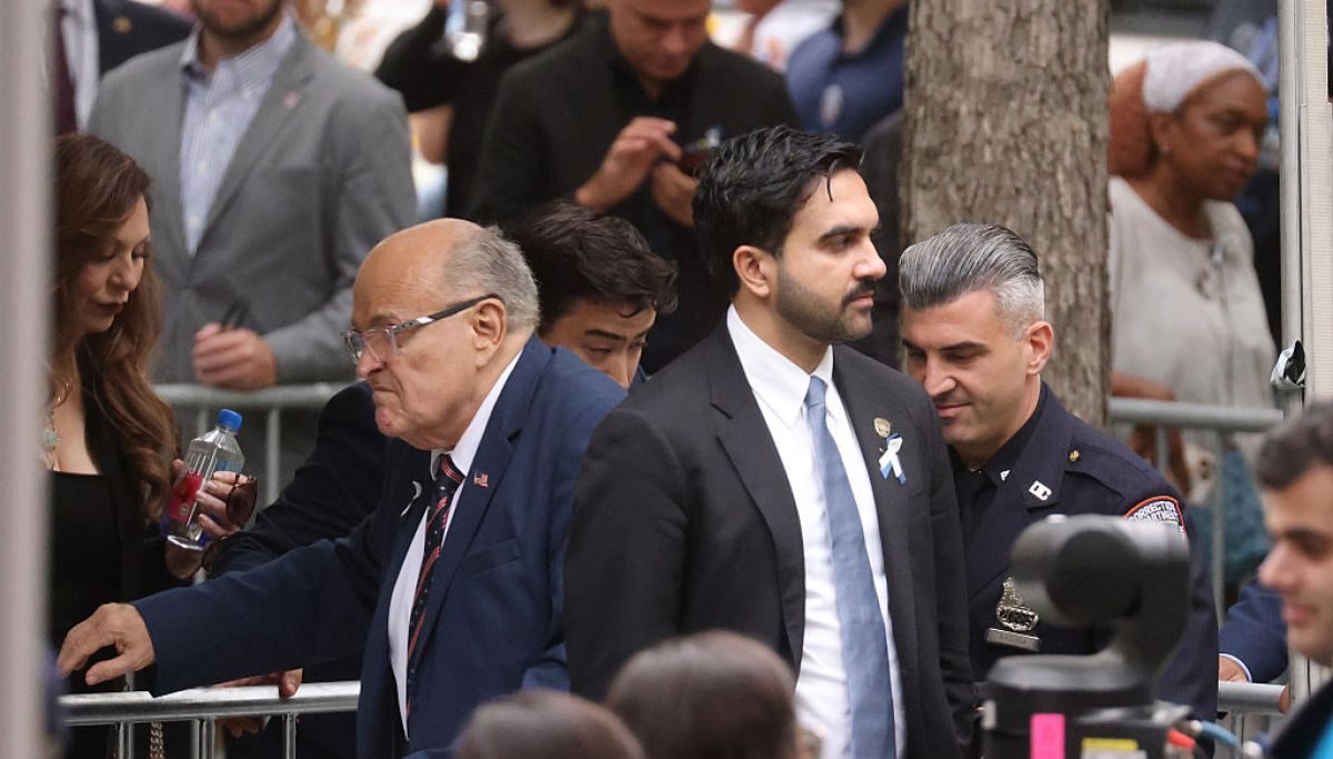 Mamdani greets America’s Mayor Rudy Giuliani despite calls to skip 9/11 memorial