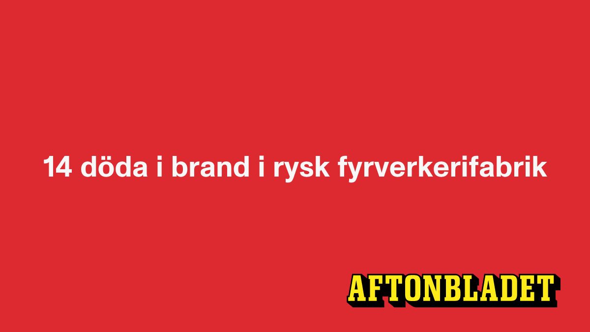 14 döda i brand i rysk fyrverkerifabrik