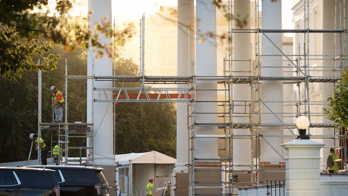 Trump's White House North Portico project nears completion