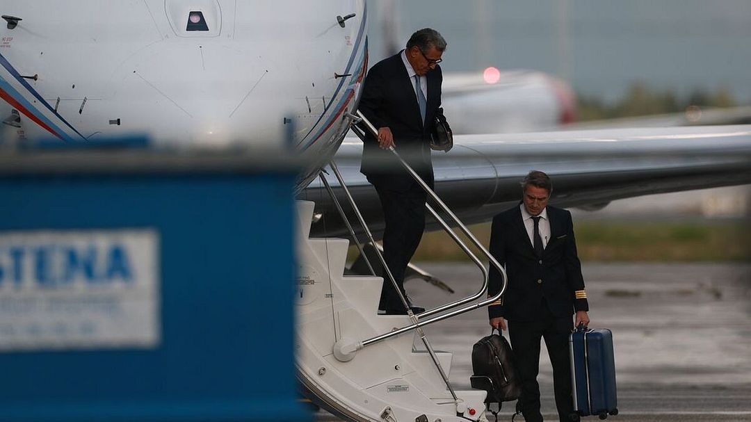 Aziz Akhannouch har landet på Gardermoen