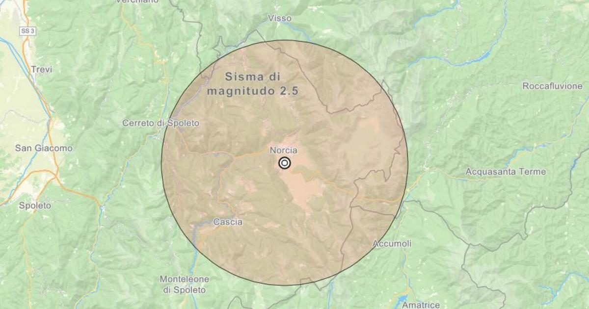 Terremoto di magnitudo 2.5 a Norcia