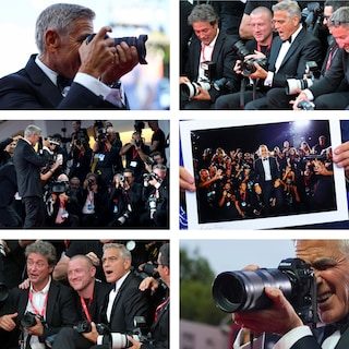 George Clooney wisselt in Venetië van rol: heel even is hij de persfotograaf