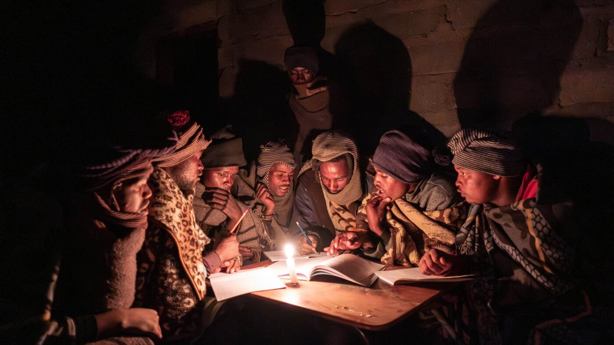Photos: These shepherds climb down a mountain to go to night school