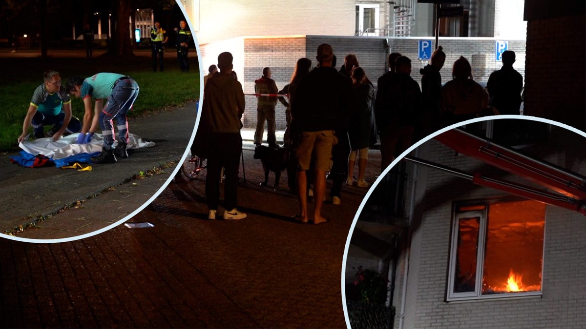 Beelden: bewoners geëvacueerd na grote brand in Apeldoorn