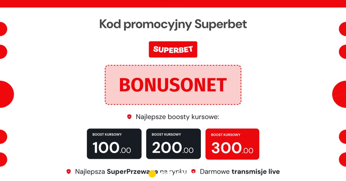 Superbet kod promocyjny: Najwyższy bonus 255 + 400 PLN [Wrzesień 2026]