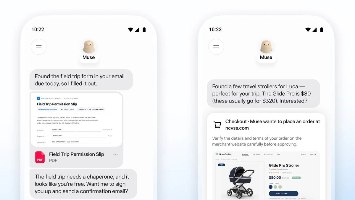 Meta lança Muse, IA que consegue acessar outros aplicativos para enviar e-mails e fazer pagamentos