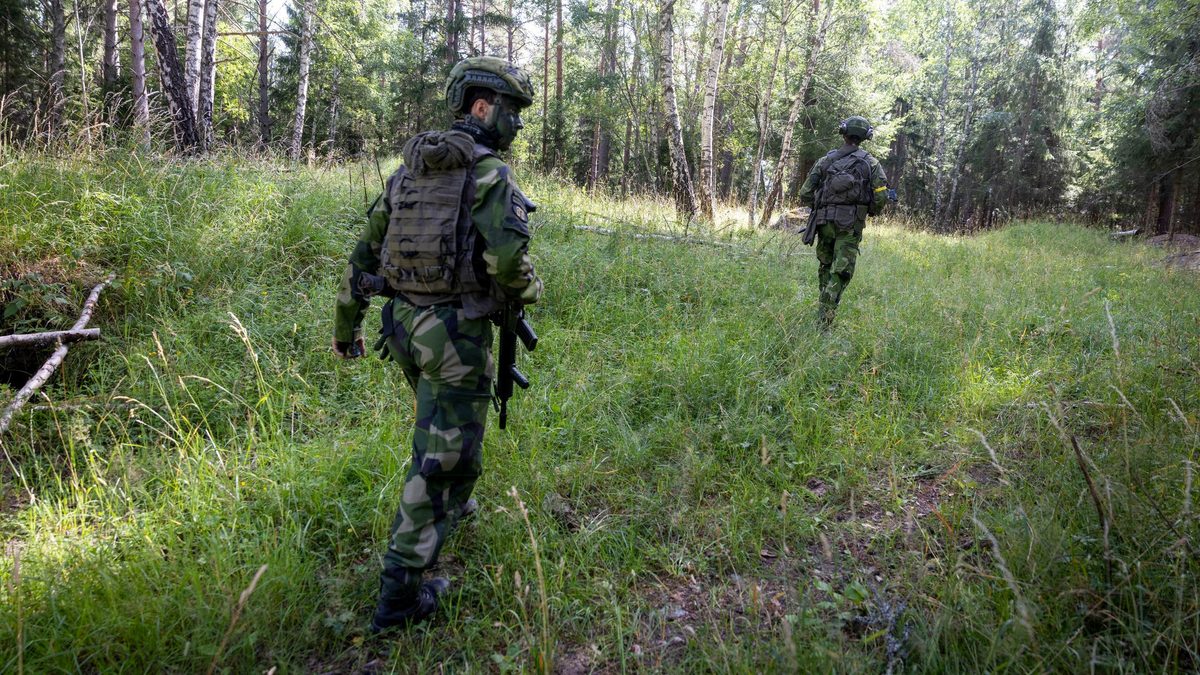 Försvarsövning i Lycksele och Vindeln