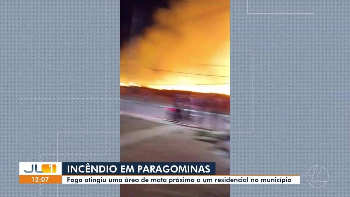 Incêndio destrói área de vegetação em Paragominas, no Pará