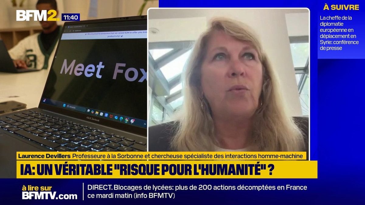 IA: la chercheuse Laurence Devillers appelle à un "énorme effort éducatif" sur le sujet