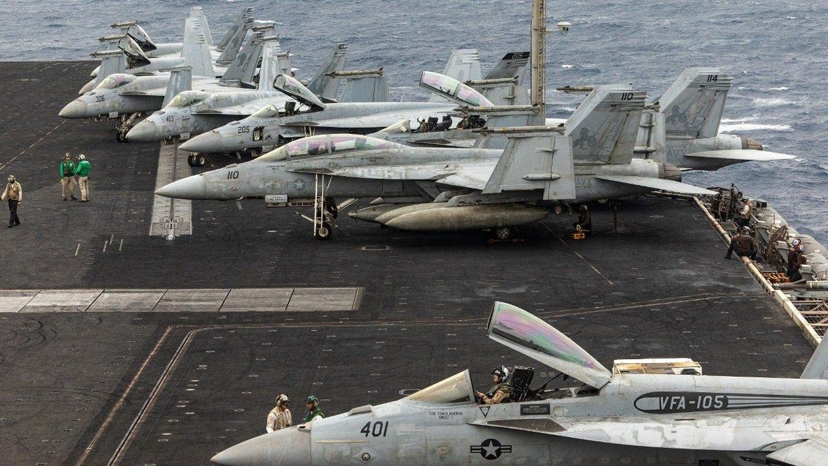 2 Navy aviators eject during landing 'mishap' aboard USS Eisenhower, injuring 4 sailors