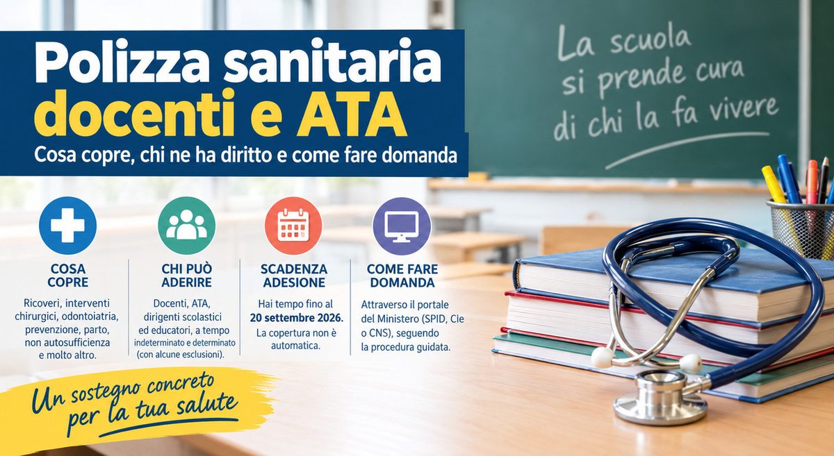 Polizza sanitaria insegnanti e Ata, cosa copre e come funziona: domanda entro il 20 settembre. la guida completa