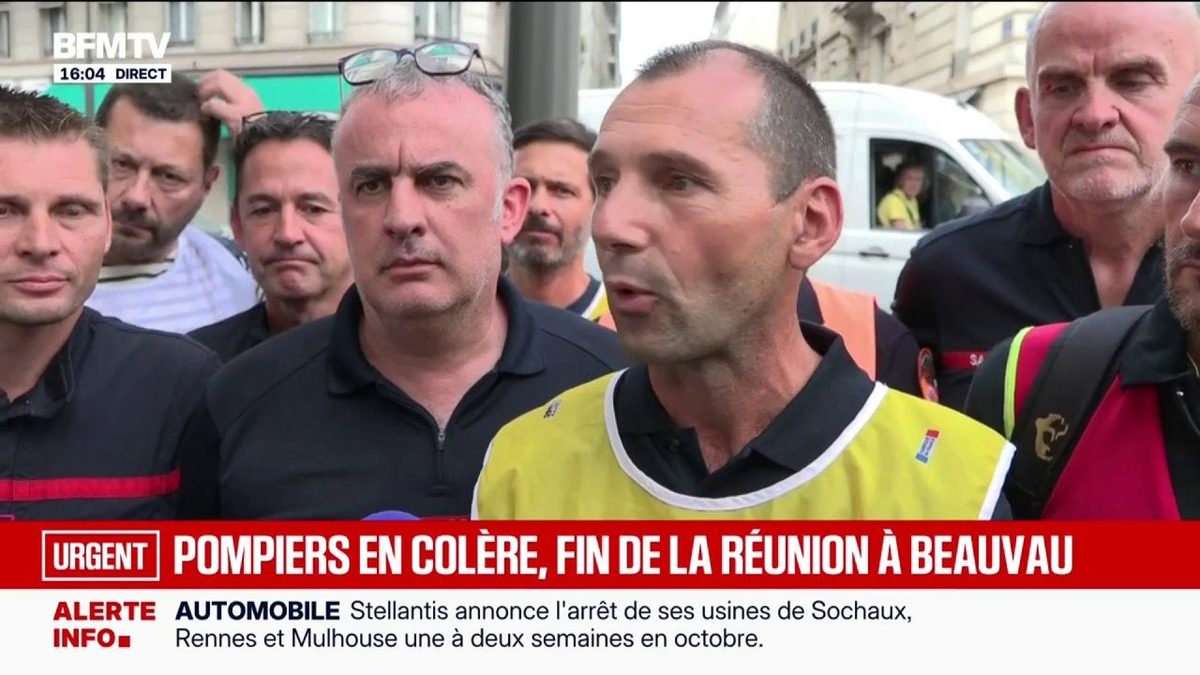 Pompiers en grève: "Il y a une prise de conscience du ministre", explique le porte-parole de l'intersyndicale après sa…