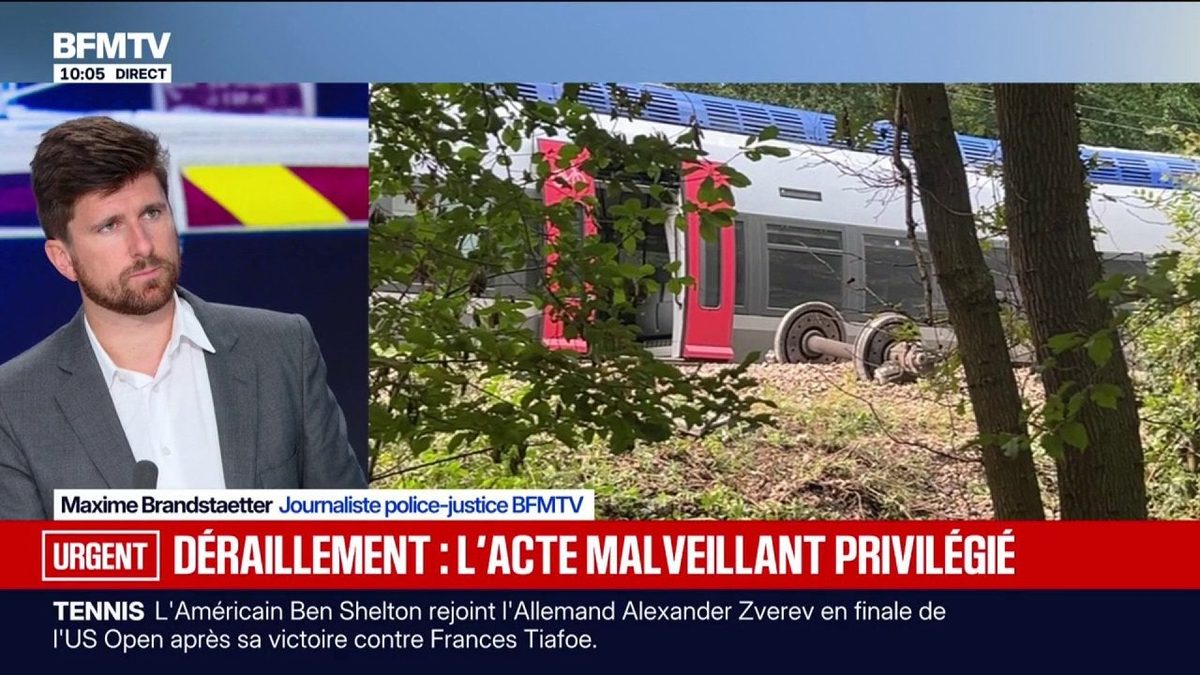 Déraillement d'un train en Normandie: la piste de l'acte malveillant privilégiée