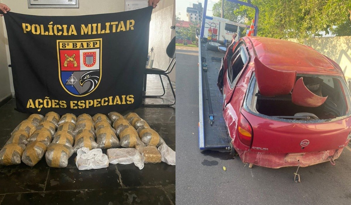 Casal é preso com mais de 15 kg de drogas após carro capotar em rodovia no interior de SP