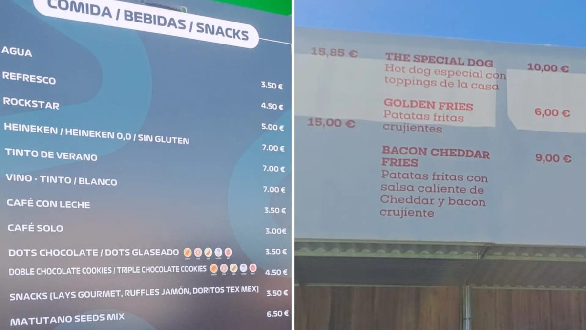 Cerveza a 7 euros, agua a 3,50 y frutos secos a 6,50: los precios de la bebida y la comida en el Madring
