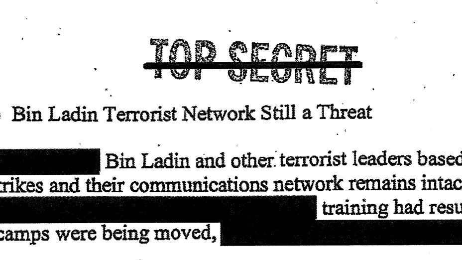 CIA geeft topgeheime waarschuwingen over Bin Laden vrij ter ere van 9/11
