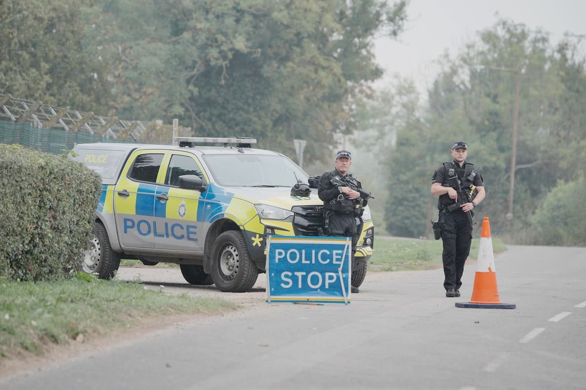 ‘Quantity of petrol’ but no homemade bombs found in vans near RAF base – police
