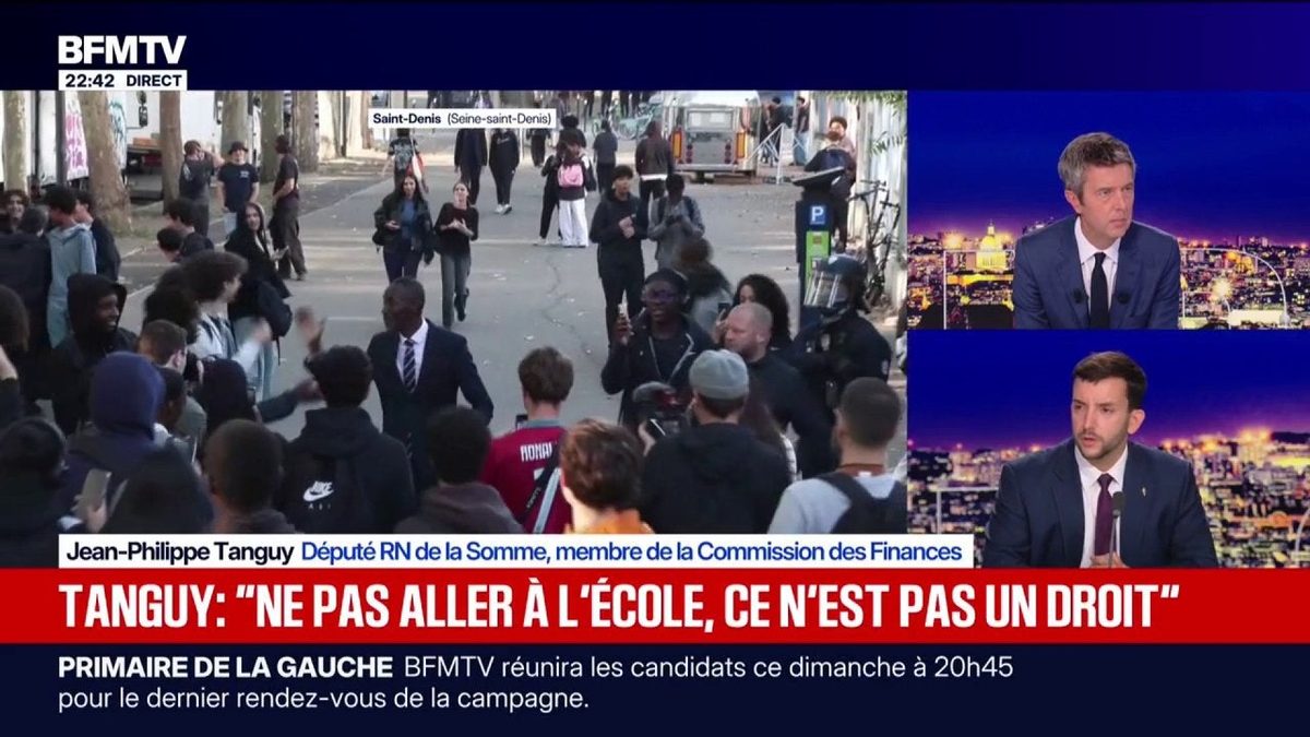 Blocage des lycées: pour Jean-Philippe Tanguy, député RN de la Somme, les propos de La France insoumise sont des "incit…
