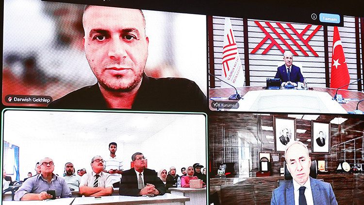 2026-2027 akademik yılı! Gazze İslam Üniversitesi'nin ilk dersini YÖK Başkanı Özvar verdi