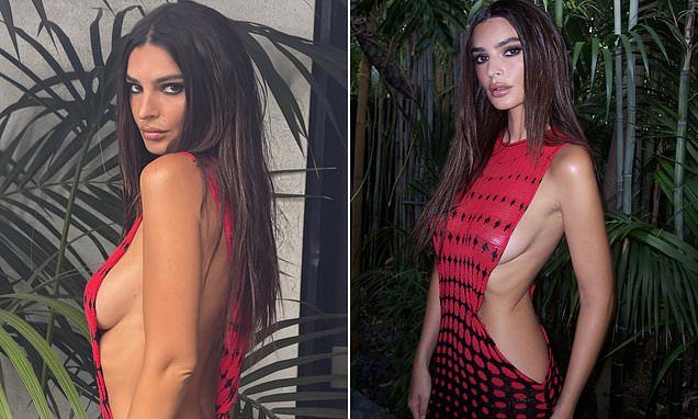 Emily Ratajkowski jokes she's boyfriend Romain Gavras' 'groupie' as she sizzles in a VERY daring outfit at the MTV VMAs