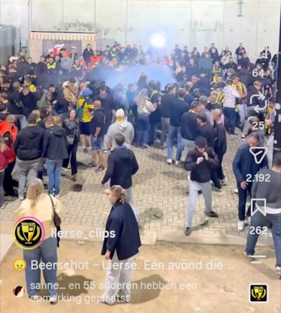 Vier Lierse-supporters opgepakt, twee agenten gewond: “Bivakmuts en vuurwerk in beslag genomen”
