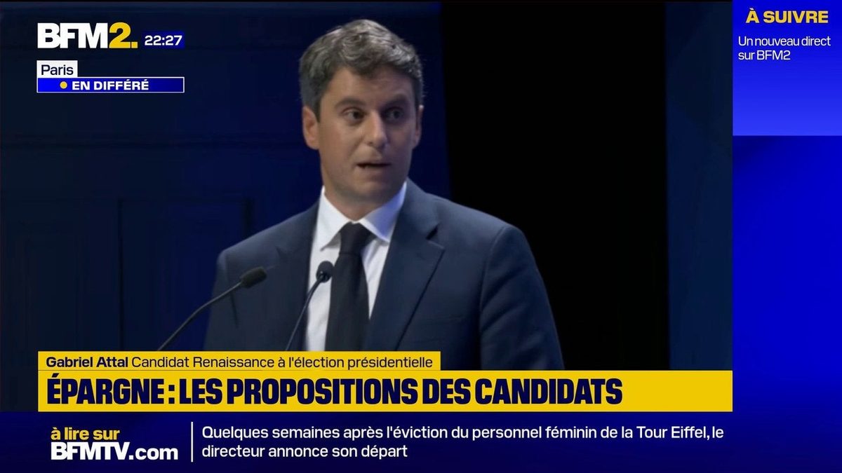 S'il remporte la présidentielle, Gabriel Attal promet de ne pas toucher à fiscalité de l'assurance vie, l'épargne préfé…