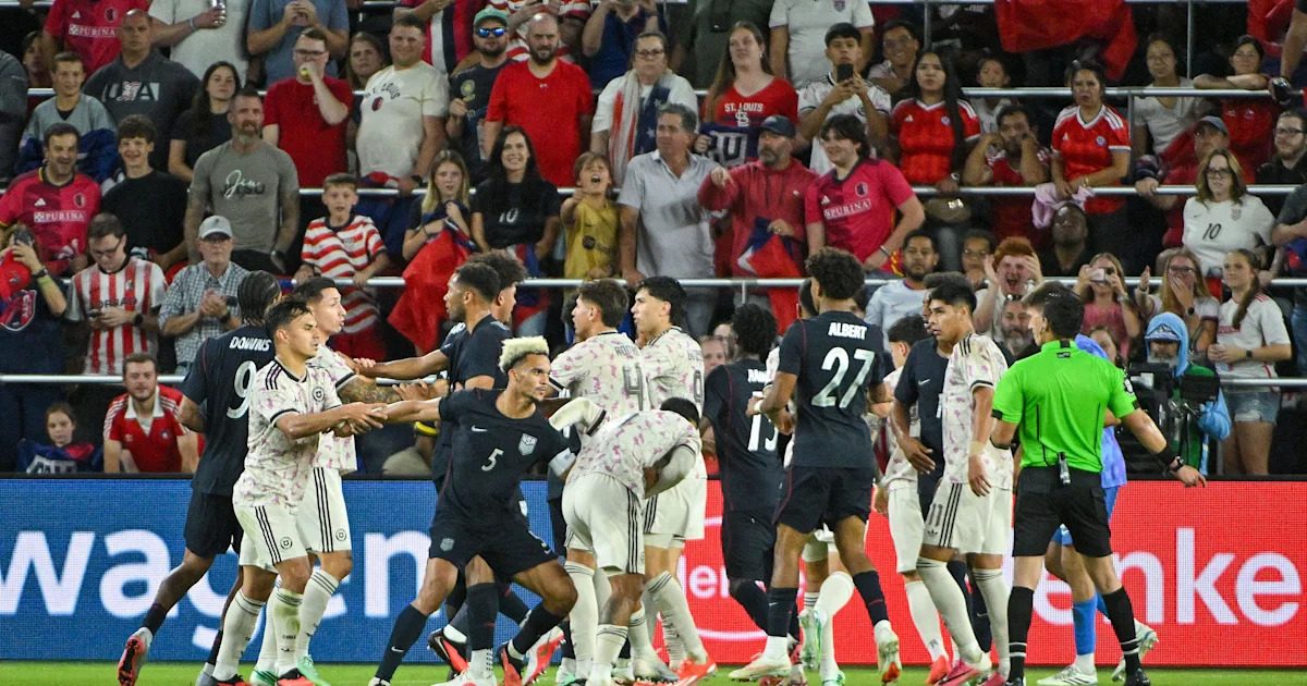 Watch: Benches clear as USMNT and Chile fight near end of friendly