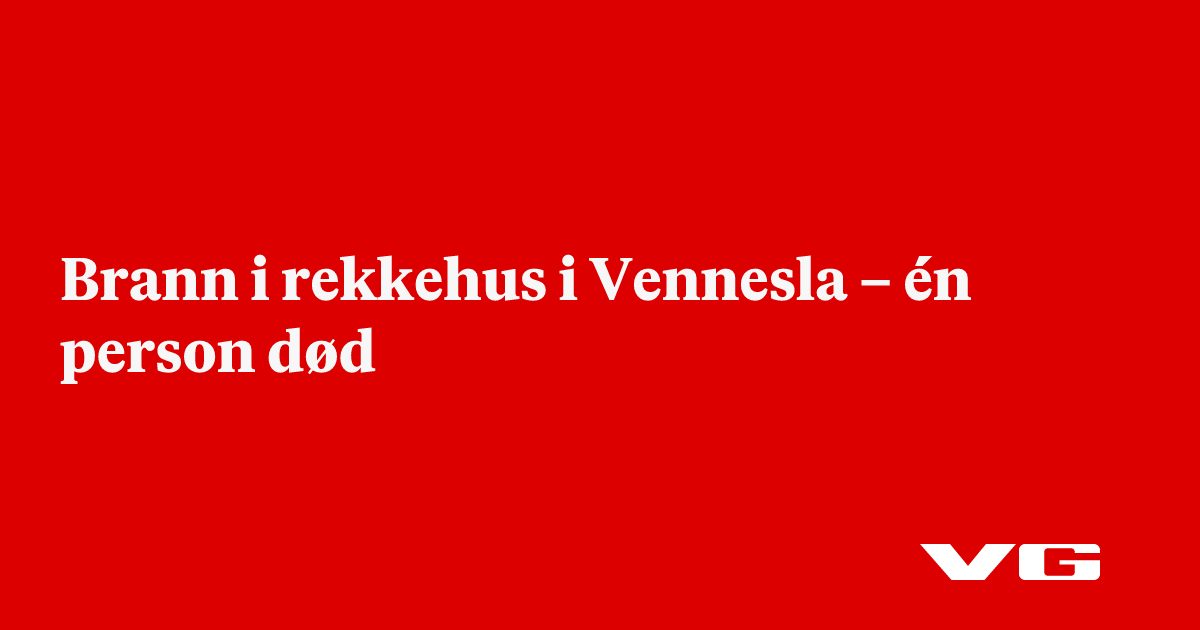 Brann i rekkehus i Vennesla