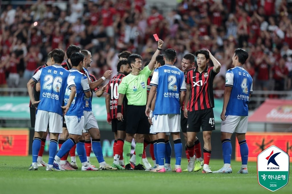 축구협회 "K리그1 서울전서 인천 퇴장·자책골 모두 정심"