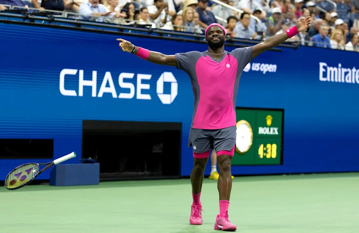 Frances Tiafoe consoles opponent after first two-set comeback at US Open since Roger Federer