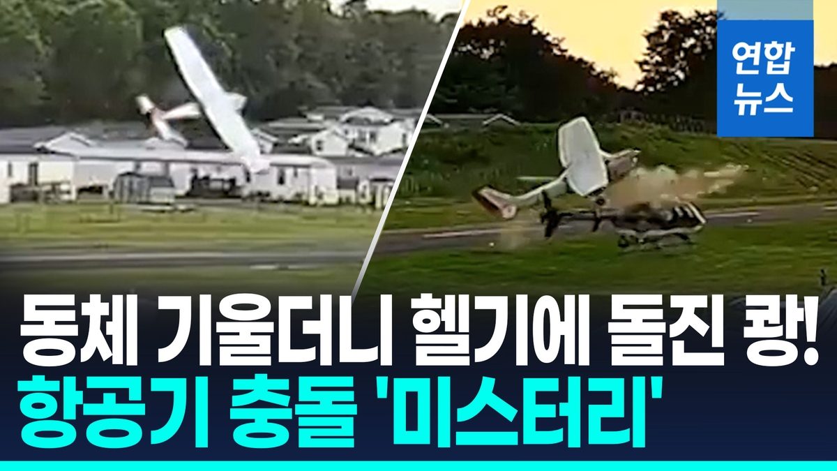 [영상] 美경찰헬기 조종 훈련 중 경비행기와 충돌…사고원인 '오리무중'