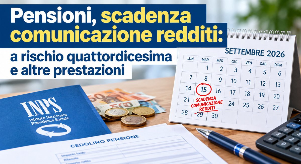 Pensioni, ultimi giorni per comunicare i redditi: poi quattordicesima revocata e scatta anche la restituzione