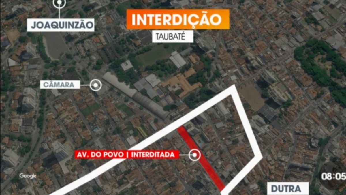 Avenida do Povo tem novo trecho interditado para obras em Taubaté; confira os desvios
