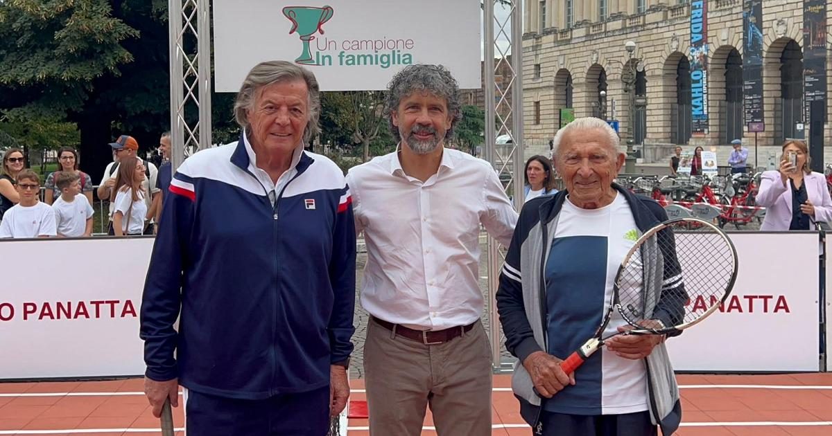 A Verona arriva il tour "Un campione in famiglia" e Panatta gioca con un centenario