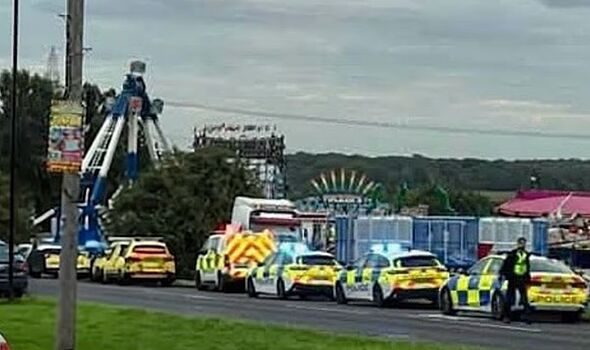 Horror as fairground ride 'comes off tracks and crashes' with people 'falling out'